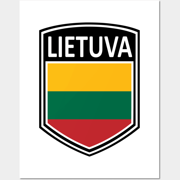 Flag Shield - Lietuva Wall Art by Taylor'd Designs